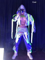 Silver, Futuristic Tech-inspired Opening Show Costume