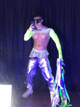 Silver, Futuristic Tech-inspired Opening Show Costume