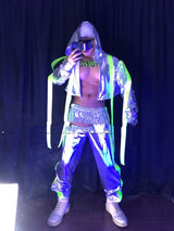 Silver, Futuristic Tech-inspired Opening Show Costume