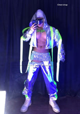 Silver, Futuristic Tech-inspired Opening Show Costume