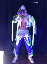 Silver, Futuristic Tech-inspired Opening Show Costume