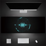Industrial Style Tech Oversized Seam Keyboard Mouse Desk Pad