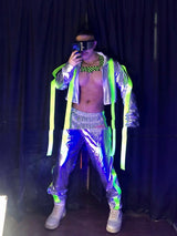 Silver, Futuristic Tech-inspired Opening Show Costume