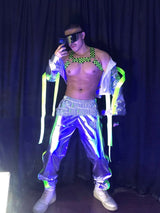 Silver, Futuristic Tech-inspired Opening Show Costume